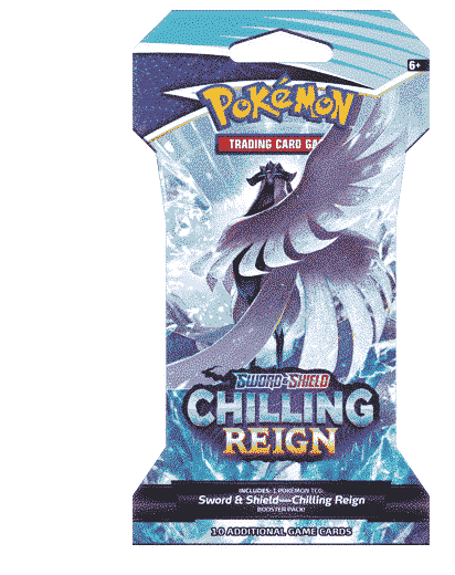 Pokemon Sword and Shield 6 Chilling Reign Sleeved Boosterpack