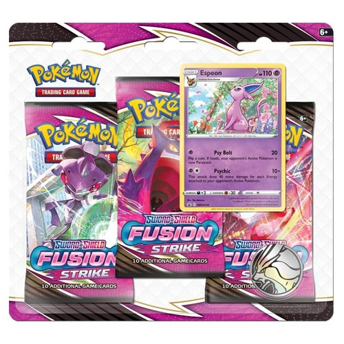 Pokemon Fusion Strike 3 Pack Blister Espeon TCG Trading Card Game Verzamelkaarten